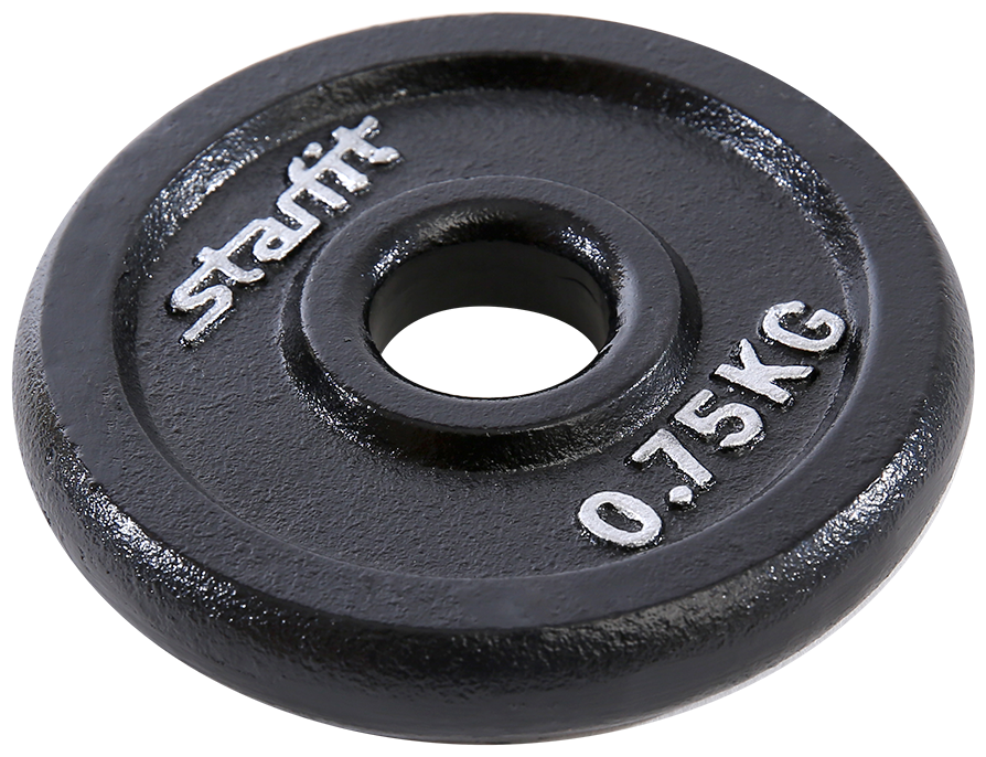 Диск чугунный Starfit Bb-204 D=26 мм, черный, 0,75 кг