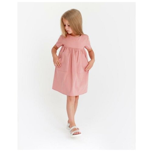 Платье Kaftan, размер 30, розовый, коралловый школьный фартук kaftan размер 98 104 розовый