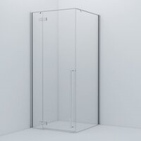 Душевой уголок, IDDIS Slide, прозрачное стекло, 90х90 см, глянцевый алюминий
