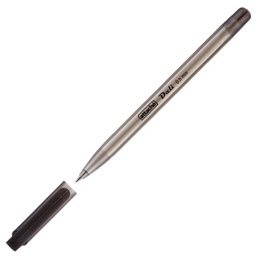 Ручка шариковая Attache Deli, 0,5 мм, черный, масляная основа