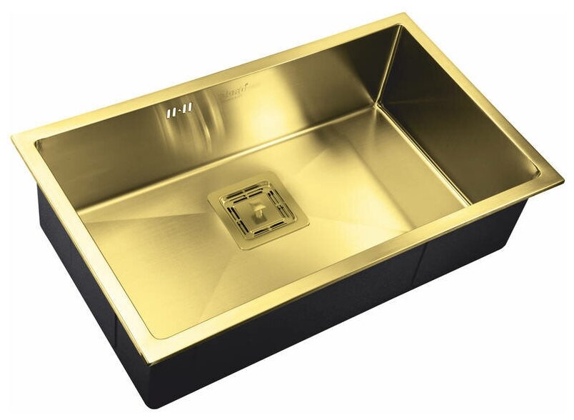 Мойка кухонная Zorg Inox Pvd SZR-7444 bronze, PVD покрытие бронза, толщина 1,5 мм, большая чаша, монтаж универсальный, премиум