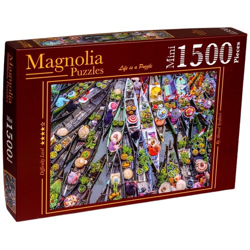 Пазл мини Magnolia 1500 деталей: Плавучий рынок пазл magnolia 1500 деталей девичья башня