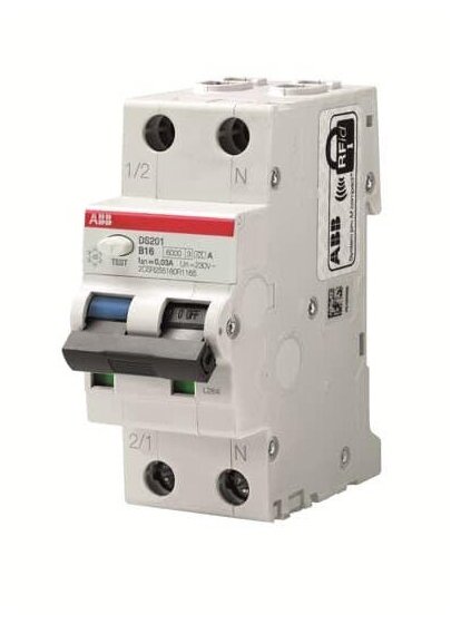 Дифференциальный автомат ABB 1P+N DS201 C10 AC30(1шт) (арт. 2CSR255080R1104)