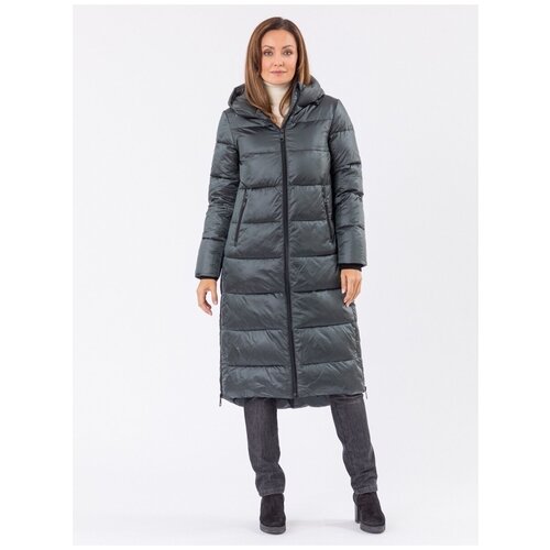 фото Nortfolk / пальто женское зимнее пуховое / куртка женская зимняя удлиненная/ 431590n21n цвет темно-зеленый размер 48