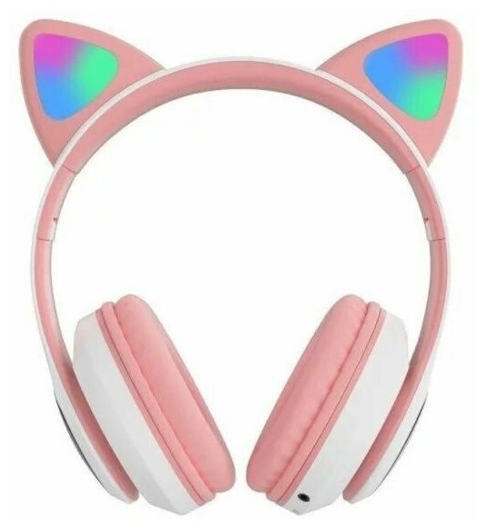 Беспроводные Наушники Детские со Светящимися Ушками bluetooth mp3 Cat Ear — фото 2