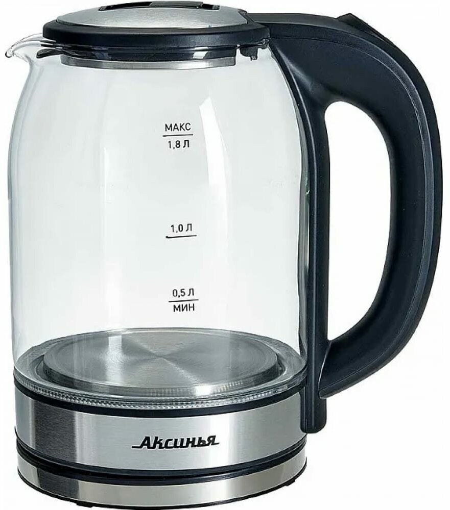 Чайник электрический Аксинья КС-1005, 1500Вт, 1,8л, черный БИТ - фото №1