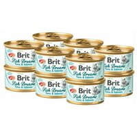 BRIT CARE FISH DREAMS для взрослых кошек с тунцом и лососем (80 гр х 12 шт)