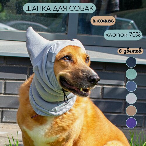 Изображение товара Шапка капор с функциональными ушами для собак и кошек