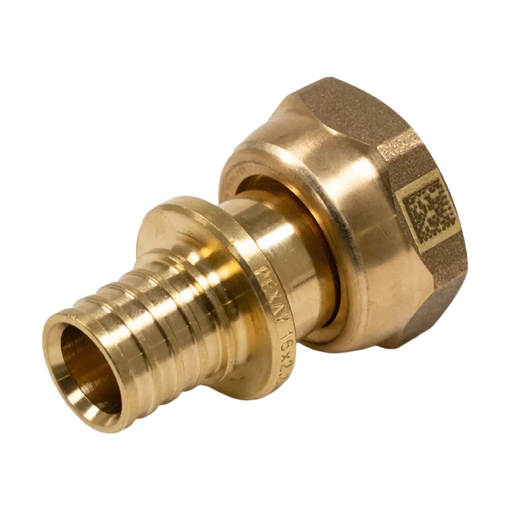 Переходник с накидной гайкой Рехау 1 2 х16 мм ВР НР латунь 109672