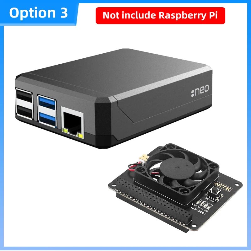 Корпус Argon NEO для Raspberry Pi 4 с вентилятором, Option 3