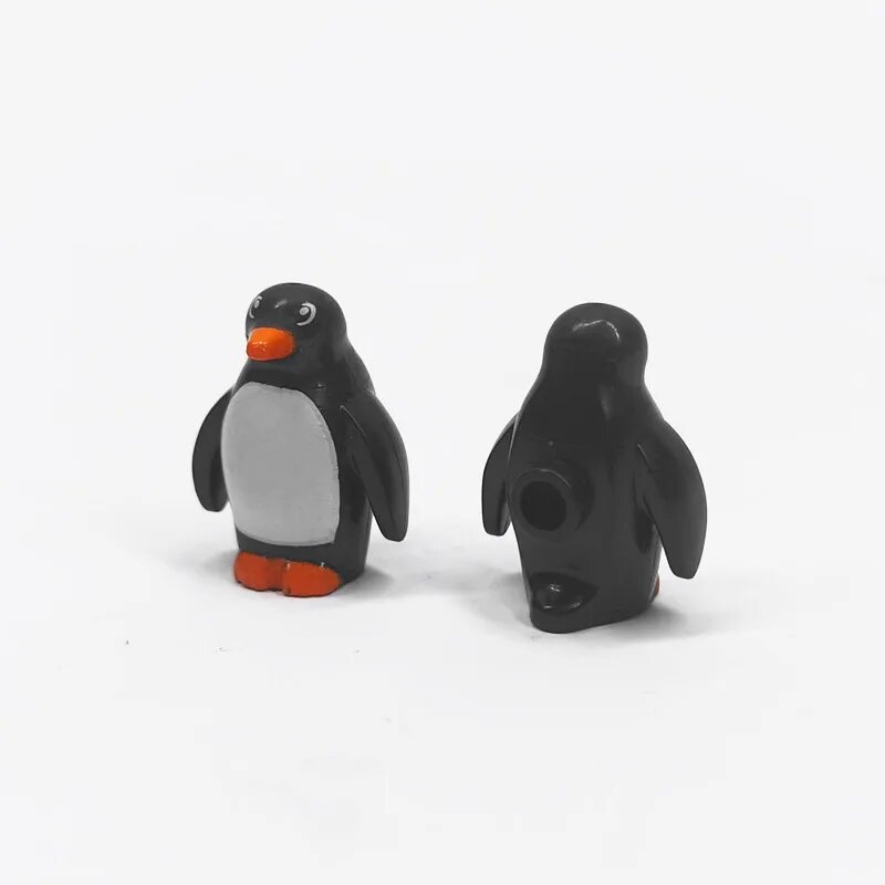 Черный Penguin 1PCS строительный блок