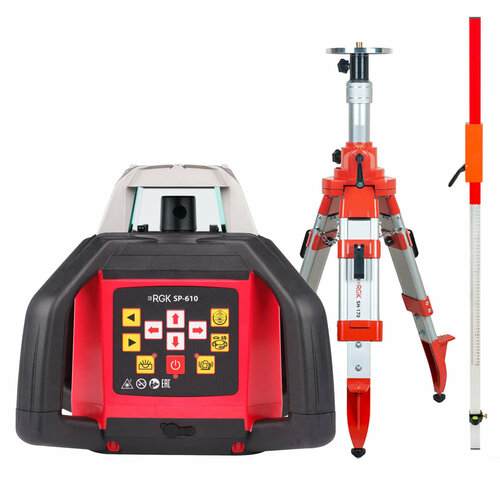 RGK SP-610 + штатив RGK SH-170 рейка RGK LR-2