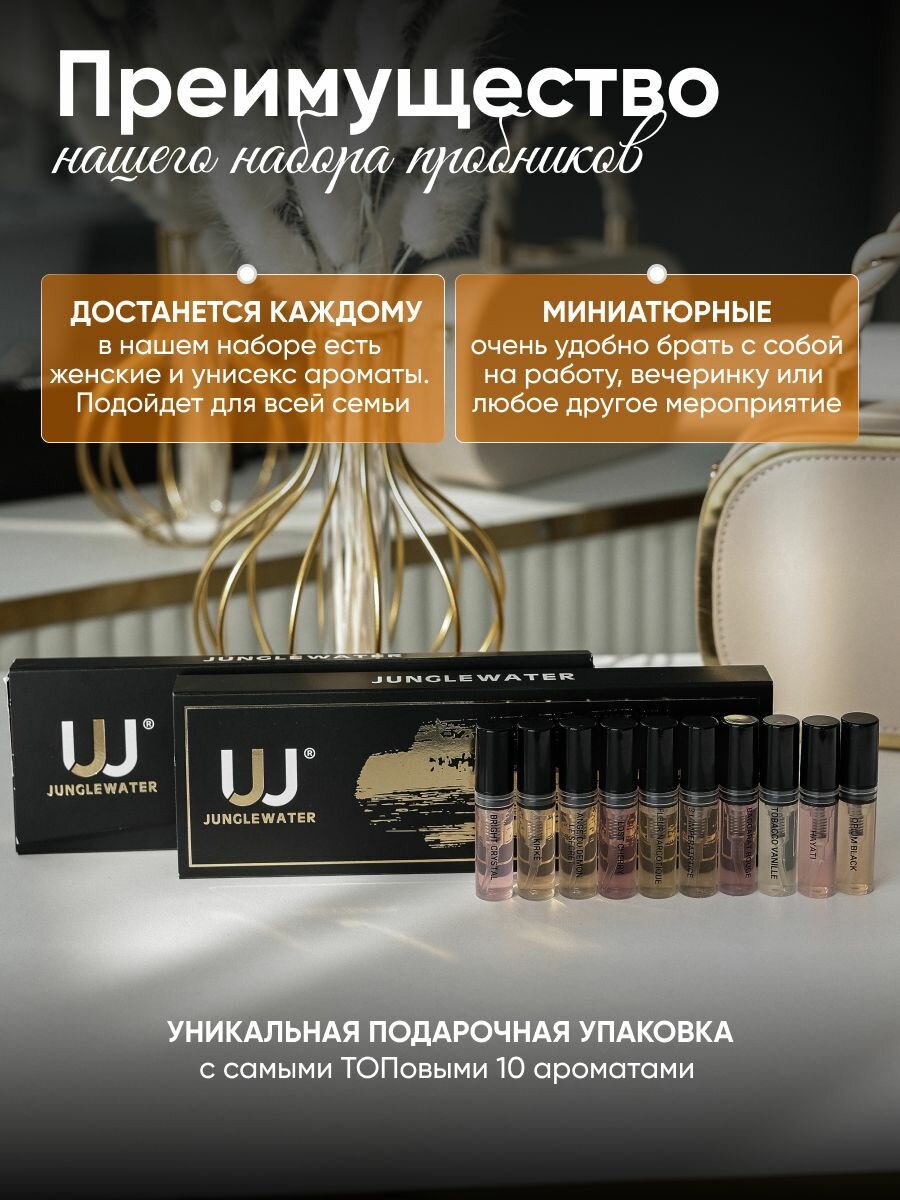 Набор пробников подарочный - духи женские 10 шт по 2 мл арабские стойкие — фото 1