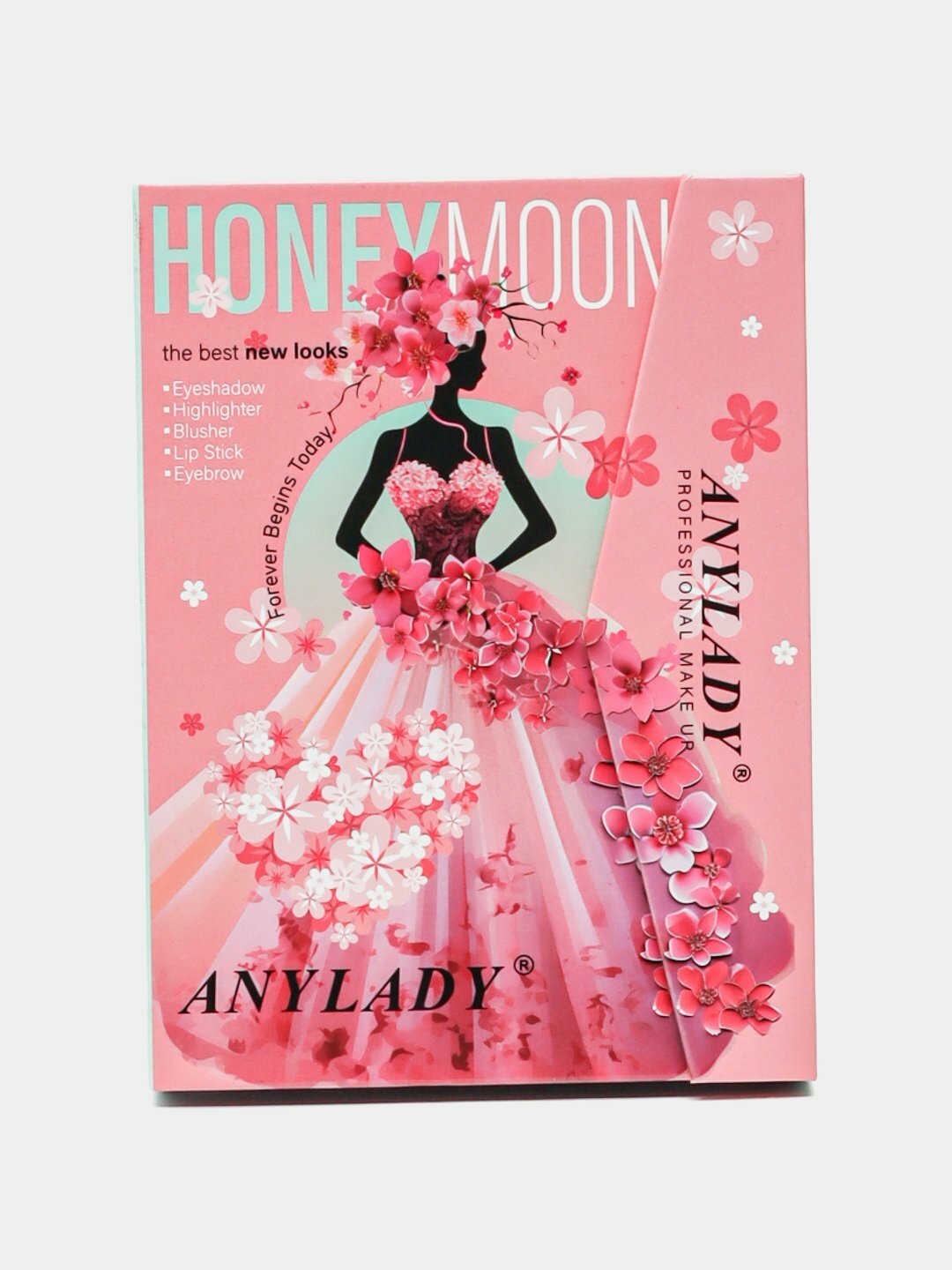 Тени для век в форме книги, с кисточкой, румянa, контринг, помада