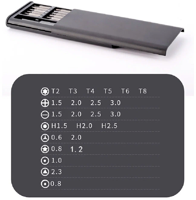 Профессиональный набор отверток с магнитными насадками 24 в 1 , Отвертка с битами , Для телефона, планшета, ноутбука, и точных работ с набором бит .