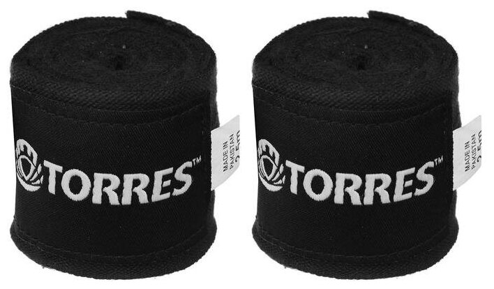 TORRES Бинт боксёрский эластичный TORRES, длина 2,5 м, ширина 5 см, цвет чёрный