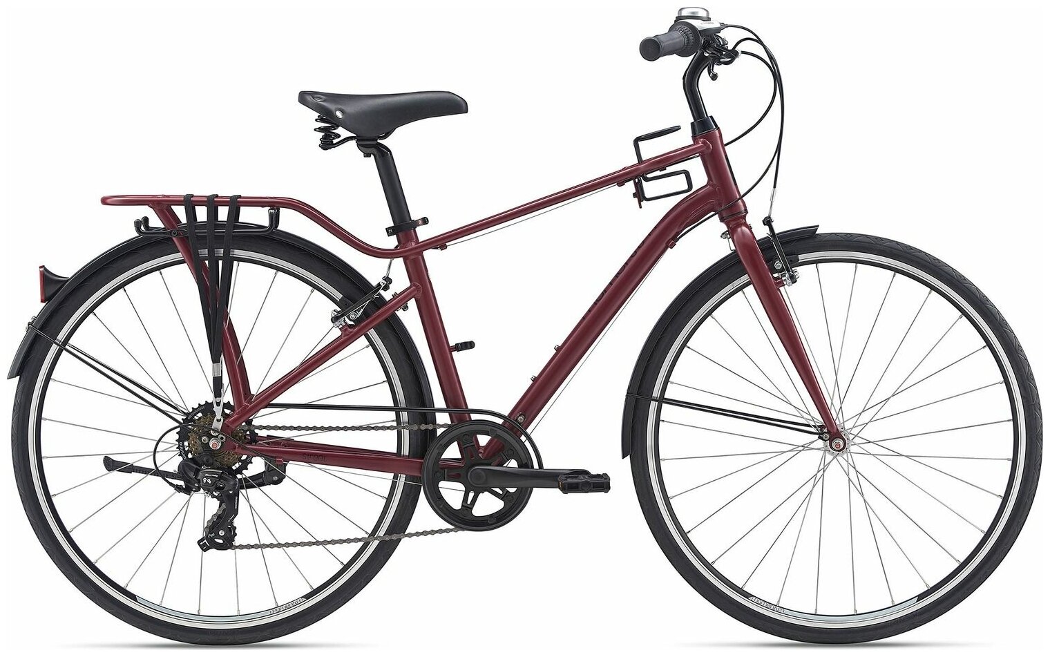 Велосипед Giant Momentum iNeed Street 28" (2021) (Велосипед Giant 21 iNeed Street 28" , S, Темно- красный, 2105001124)