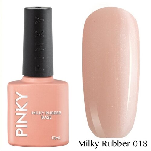 PINKY, Камуфлирующая база Milky Rubber Base № 18 (10 мл)