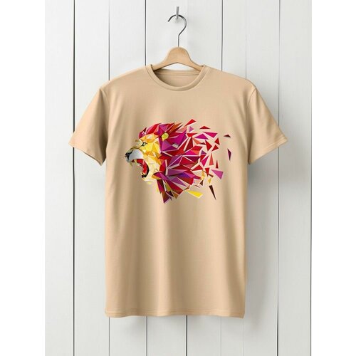 фото Футболка твоя футболка!, размер l, бежевый