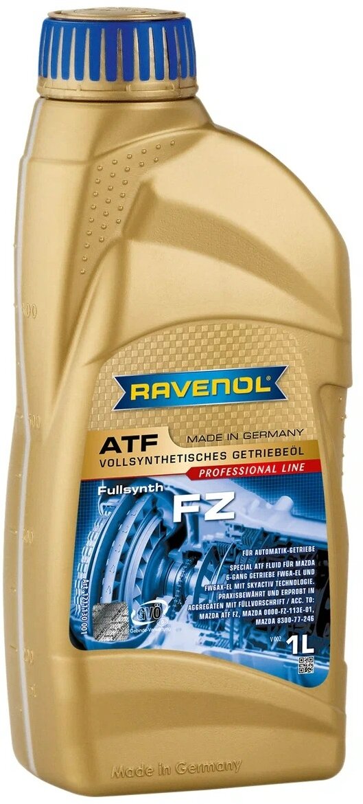 Трансмиссионное масло RAVENOL ATF FZ, синтетическое, 1 л