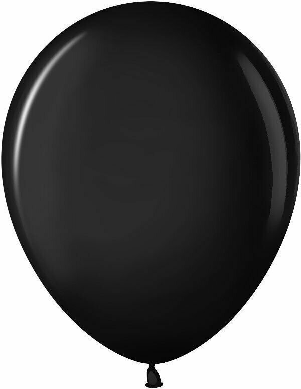 Шарики воздушные (10'/25 см) Черный (299), пастель, 100 шт. набор шаров на праздник