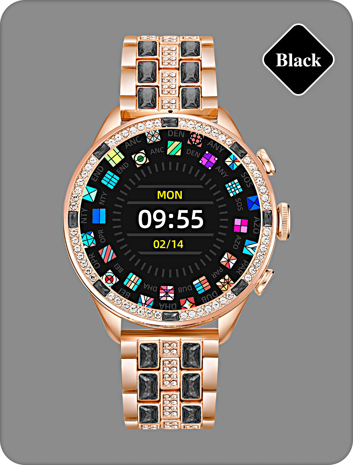 Умные женские часы GEN12 Smart Watch 1.28 TFT, iOS, Android, 2 ремешка, Bluetooth уведомления, Шагомер, Мониторинг сна, Золотистый/Черный