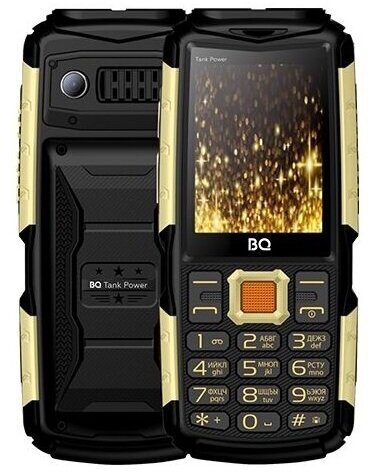 Телефон BQ 2430 Tank Power Black Gold