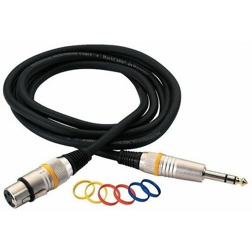 Кабель балансный 3 м. Rockcable RCL 30383 D6 F BA force fmc 15 3 шнур xlr f стерео джек trs металл разъемы 3 м