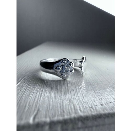 фото Кольцо разомкнутое, безразмерное, серебряный ростовар