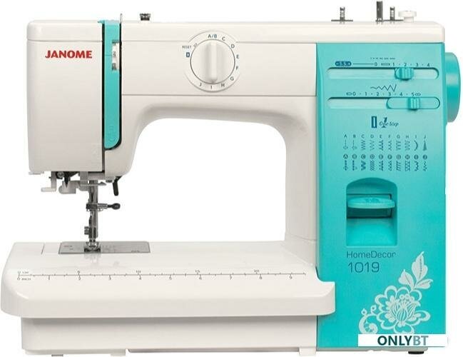 Швейная машина Janome HomeDecor 1019, бело-бирюзовый