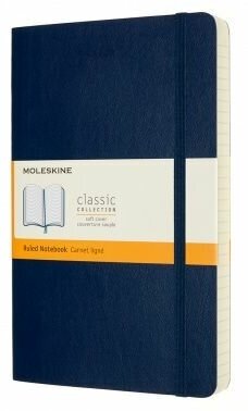 Блокнот Moleskine CLASSIC SOFT EXPENDED Large 130х210мм 400стр. линейка мягкая обложка синий сапфир