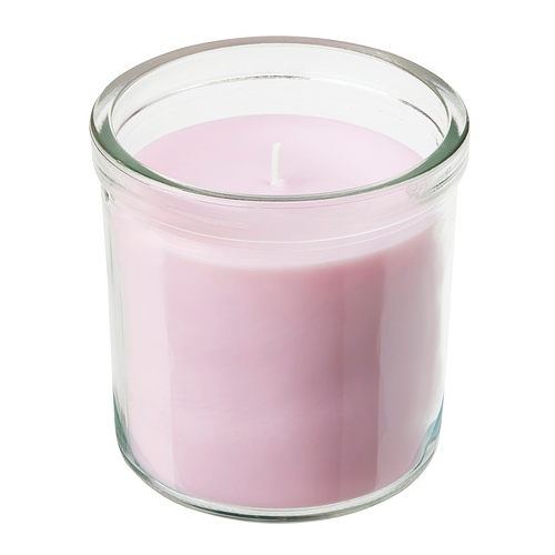 Свеча ароматическая LUGNARE ароматическая свеча в стакане, 40 ч, Жасмин/розовый