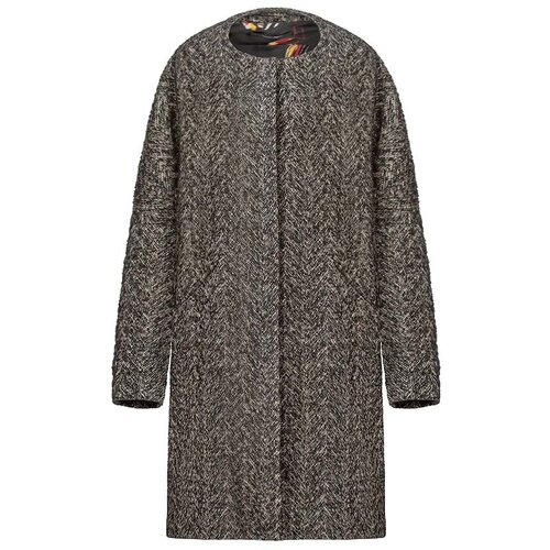 Пальто  Nuovo Borgo, силуэт прямой, средней длины, размер 50, серый