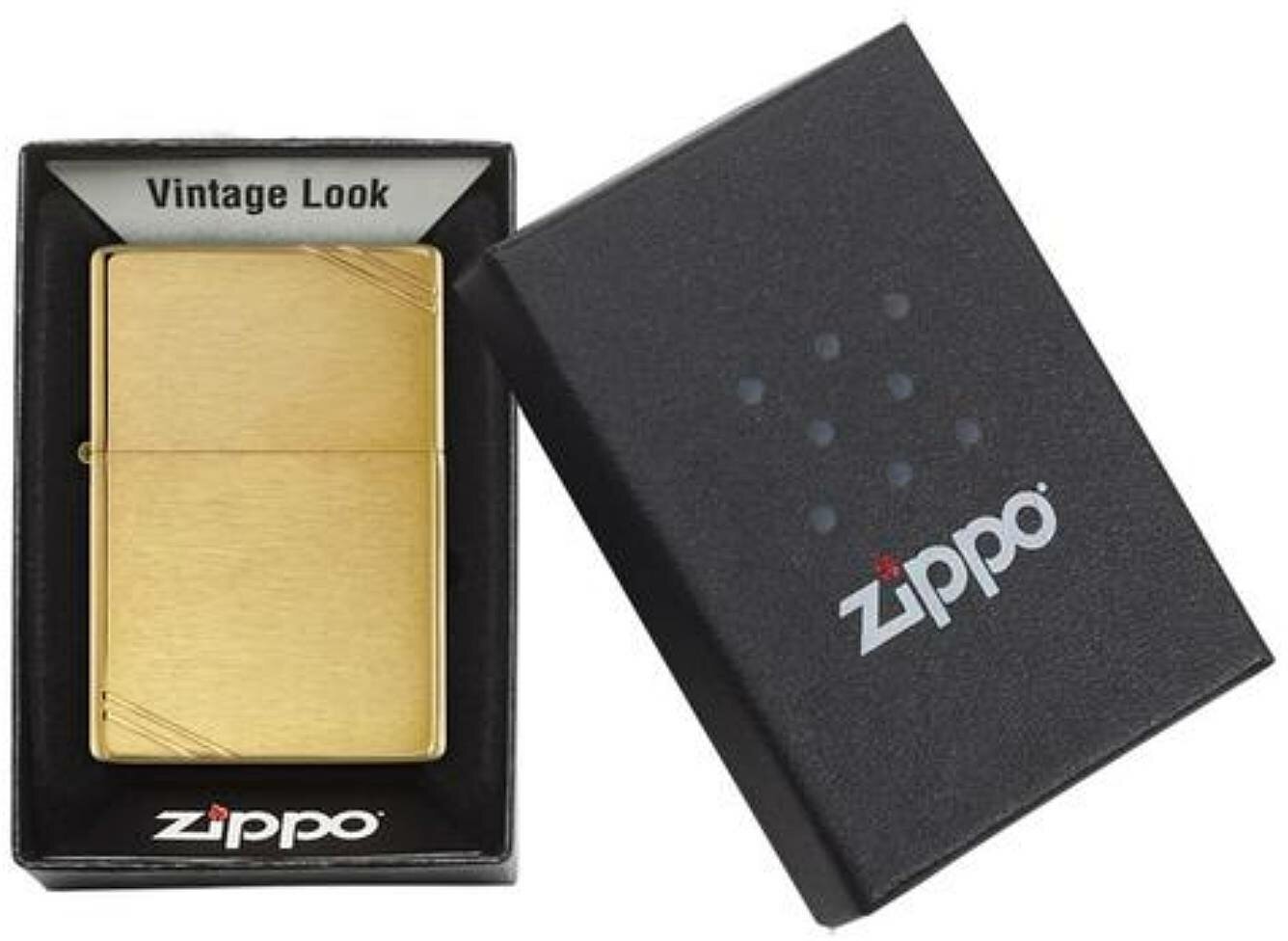 Зажигалка Zippo 1937 Vintage Brushed Brass золотистая - фотография № 5