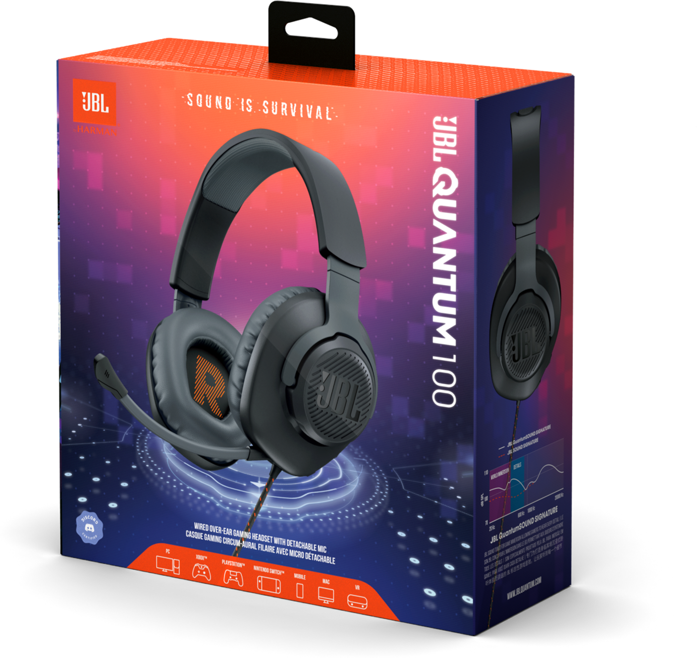 Компьютерная гарнитура JBL Quantum 100