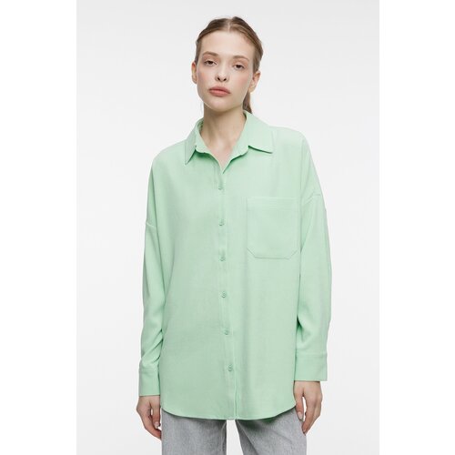 Рубашка Befree, размер XS INT, зеленый жилет befree демисезонный размер xs int зеленый