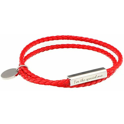 Плетеный браслет Nouvelle mode, красный, серебристый браслет модный креативный ручной работы серебристый