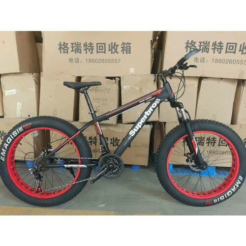 Велосипед 26 SPR Fatbike фэтбайк Стильный Горный ВзрослыйПодростковый чёрный с красным 1960000₽