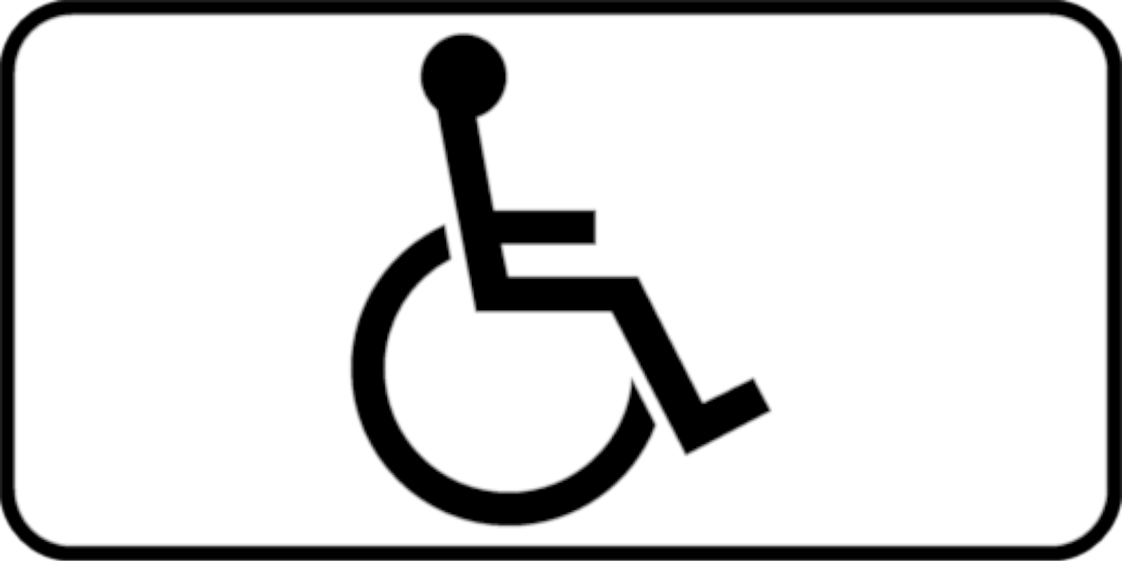 Дорожный знак 8.17 "Инвалиды", типоразмер 3 (350х700) световозвращающая пленка класс Iа (табличка)