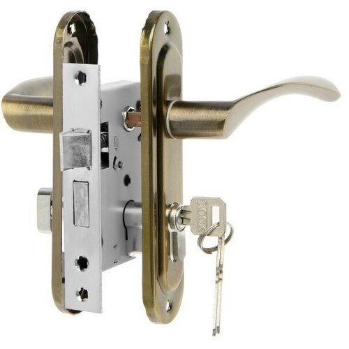 Замок врезной LOCKLAND RD003 с ручкой 3 ключа цвет бронза 1181₽