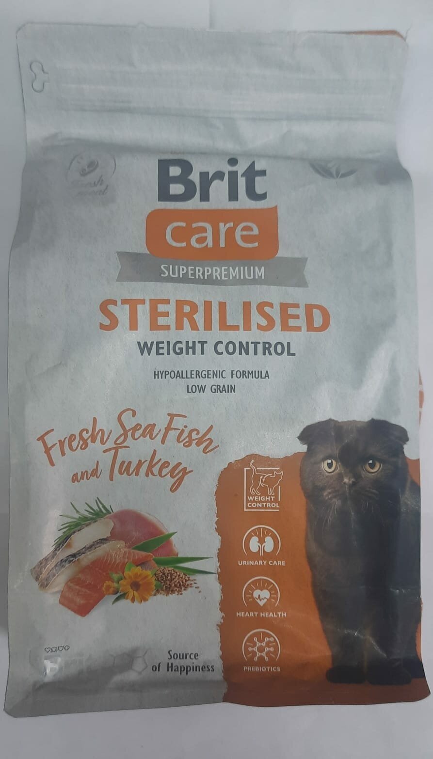 Сухой корм для стерилизованных кошек Brit Care Cat Sterilised Weight Control , контроль веса, с морской рыбой и индейкой 1,5 кг - фотография № 15