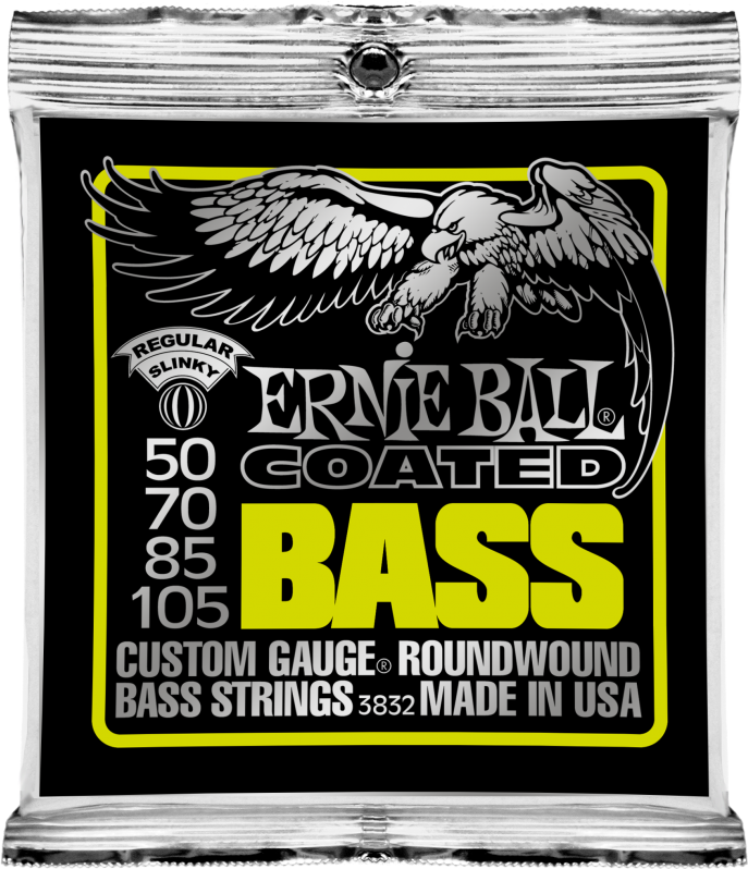 Ernie Ball 3832 струны для бас-гитары Coated Bass Regular Slinky (50-70-85-105)