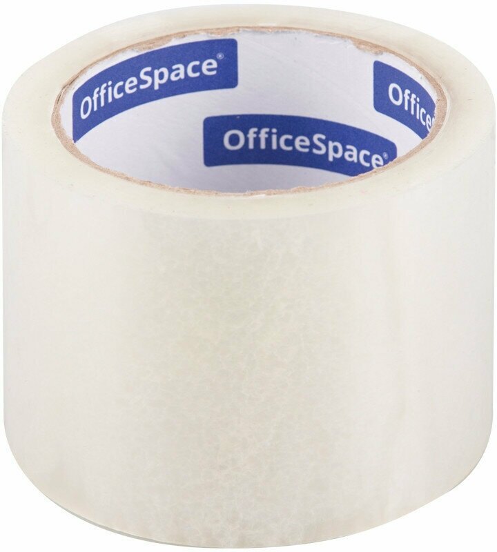 Клейкая лента упаковочная OfficeSpace, 72мм*66м, 40мкм, прозрачная, ШК, 255778