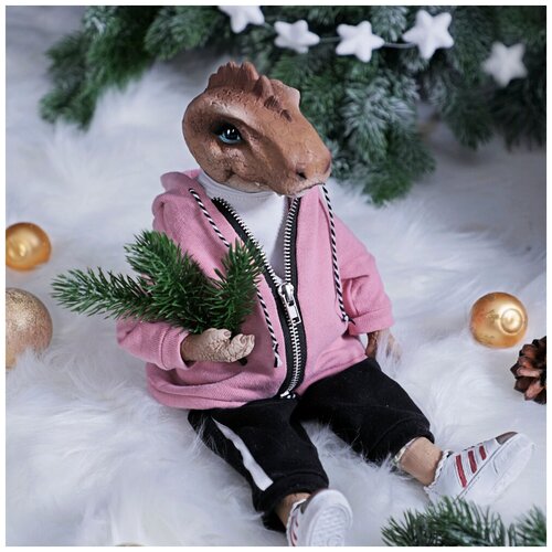 Коллекционная кукла Bogacho Динозавр Пинки ручная работа
