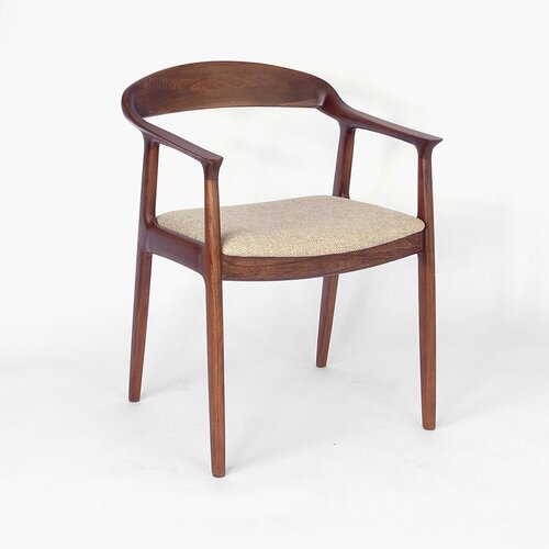 Стул Бароло серая ткань, карагач (орех) для дома/для гостиной/для столовой/для кафе/кухонный стул/стул кухонный