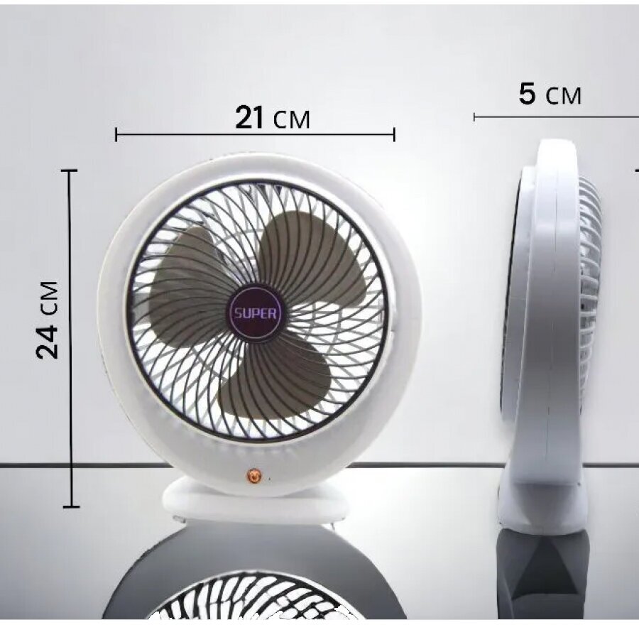 Напольный вентилятор беспроводной SUPER USB + Повербанк - фотография № 4