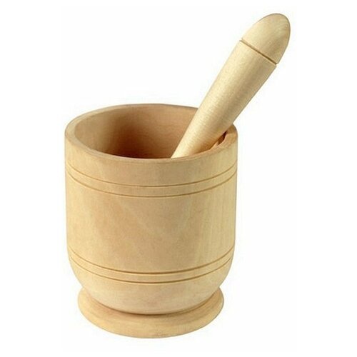 Деревянная ступка с пестиком для специй