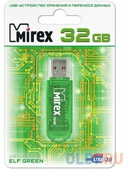 USB 32GB Mirex ELF зеленый