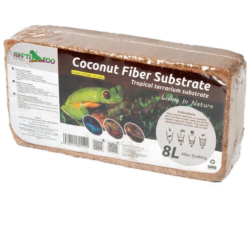 Субстрат кокосовый тропический, 620г/8л, мелкая фракция, 1шт cocoland кокосовый субстрат мелкая фракция 7 л