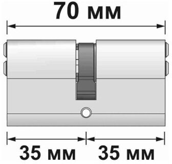 Цилиндровый механизм Punto (Пунто) Z400/70 mm (30+10+30) PB латунь - фотография № 2